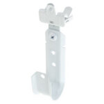1-5/16" J Hook with Hammer on Beam Clamp, 5/16"-1/2" Flange, 360° Rotation, All White