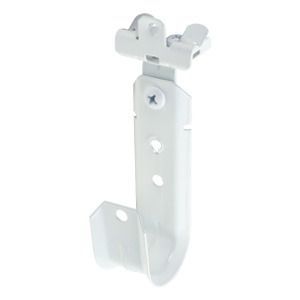 1-5/16″ J Hook with Hammer on Beam Clamp, 1/8″-1/4″ Flange, 360° Rotation, All White