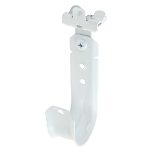 2″ J Hook with Hammer on Beam Clamp, 1/8″-1/4″ Flange, 360° Rotation, All White