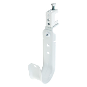 2″ J Hook with Spring Steel Beam Clamp, 360° Rotation, All White