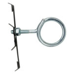 1-1/4" Bridle Ring with Multi-Functional Clip for 12awg Wire, 3/8" Rod