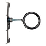 1-1/4" Bridle Ring with Multi-Functional Clip for 12awg Wire, 3/8" Rod, All Black