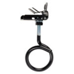 1-1/4" Bridle Ring with Hammer on Beam Clamp, 1/8"-1/4" Flange, All Black