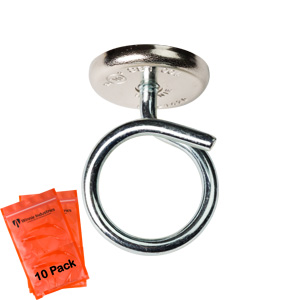 1-1/4" Short Stem Bridle Ring with 100lb WinnieMAG Magnet, 10 Pack