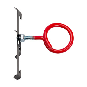 1-1/4" Bridle Ring, Red with Multi-Functional Clip for 12awg Wire, 3/8" Rod