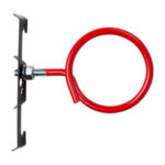 2" Bridle Ring, Red with Multi-Functional Clip for 12awg Wire, 3/8" Rod