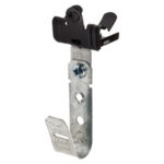 3/4" J Hook with Hammer on Beam Clamp, 5/16"-1/2" Flange, 360° Rotation