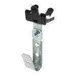 3/4" J Hook with Hammer on Beam Clamp, 5/16"-1/2" Flange, 360° Rotation