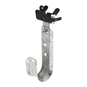 1-5/16" J Hook with Hammer on Beam Clamp, 5/16"-1/2" Flange, 360° Rotation