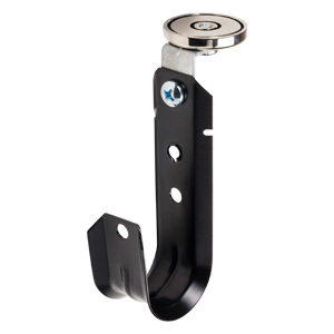 1-5/16″ Magnetic J Hook, Black with 100lb WinnieMAG Magnet, Overhead Mount, 360° Rotation
