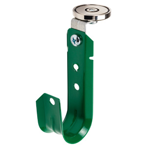 1-5/16″ Magnetic J Hook, Green with 100lb WinnieMAG Magnet, Overhead Mount, 360° Rotation