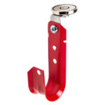 1-5/16″ Magnetic J Hook, Red with 100lb WinnieMAG Magnet, Overhead Mount, 360° Rotation
