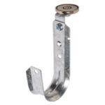 2" Magnetic J Hook with 100lb WinnieMAG Magnet, Overhead Mount, 360° Rotation