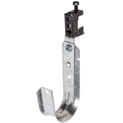 2” J Hook with Angle Clip and 360˚ Stamped Steel Beam Clamp