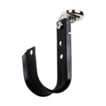 2" Magnetic J Hook, Black with 100lb WinnieMAG Magnet, Overhead Mount