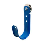 2" Magnetic J Hook, Blue with 100lb WinnieMAG Magnet, Wall Mount