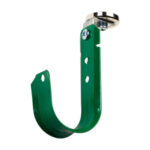 2" Magnetic J Hook, Green with 100lb WinnieMAG Magnet, Overhead Mount