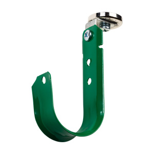 2" Magnetic J Hook, Green with 100lb WinnieMAG Magnet, Overhead Mount