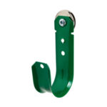 2" Magnetic J Hook, Green with 100lb WinnieMAG Magnet, Wall Mount