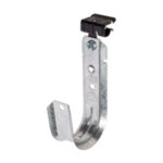 2" J Hook with Hammer on Beam Clamp for 5/16"-1/2" Flange