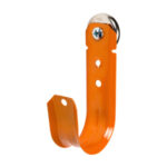 2 " Magnetic J Hook, Orange with 100lb WinnieMAG Magnet, Wall Mount