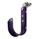 2" Magnetic J Hook, Purple with 100lb WinnieMAG Magnet, Overhead Mount