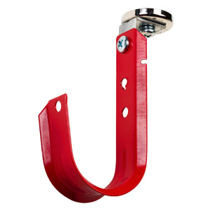 2" Magnetic J Hook, Red with 100lb WinnieMAG Magnet, Overhead Mount