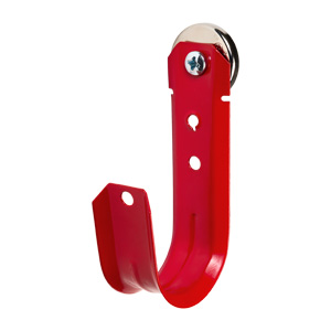 2" Magnetic J Hook, Red with 100lb WinnieMAG Magnet, Wall Mount