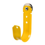2" Magnetic J Hook, Yellow with 100lb WinnieMAG Magnet, Wall Mount