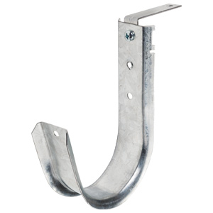 4" J Hook with 90° Angle Clip, 1/4" Hole, 3" Offset