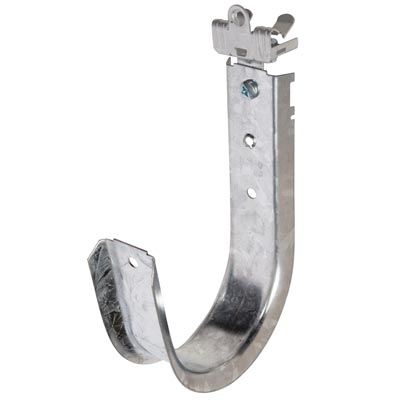 4″ J Hook with Angle Clip and 360˚ Hammer 5/16” to 1/2” Flange
