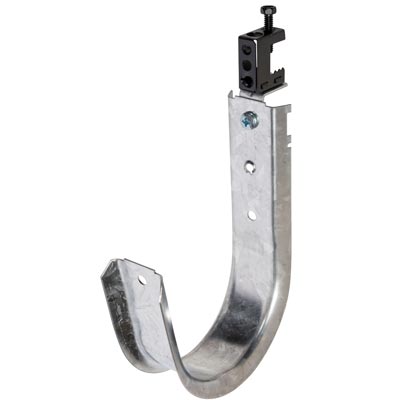 4″ J Hook with Angle Clip and 360˚ Stamped Steel Beam Clamp