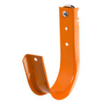 4" Magnetic J Hook, Orange with 100lb WinnieMAG Magnet, Wall Mount