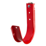 4" Magnetic J Hook, Red with 100lb WinnieMAG Magnet, Wall Mount