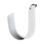 4" Magnetic J Hook, White with 100lb WinnieMAG Magnet, Overhead Mount