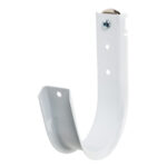 4" Magnetic J Hook, White with 100lb WinnieMAG Magnet, Wall Mount