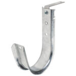 6" J Hook with 90° Angle Clip, 1/4" Hole, 3" Offset