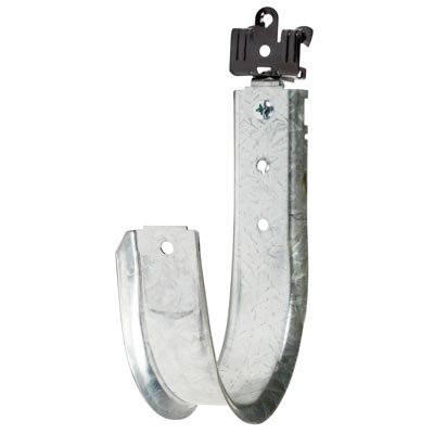 6″ J Hook with Angle Clip and 360˚ Hammer on 9/16” to 3/4” Flange