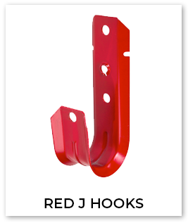 Colored J Hooks Red