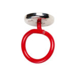 1-1/4″ Magnetic Bridle Ring, Red, Short Stem with 100lb WinnieMAG Magnet