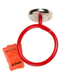 2″ Magnetic Bridle Ring, Red, Short Stem with 100lb WinnieMAG Magnet, 10 Pack