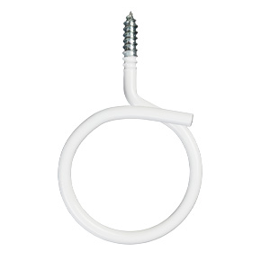2″ Wood Screw Bridle Ring, White