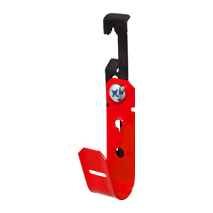 3/4" J Hook, Red with Multi-Functional Clip for 12awg Wire, 3/8" Rod