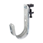 2" J Hook with Spring Steel Beam Clamp Upside Down Mount