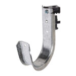 4" J Hook with Spring Steel Beam Clamp Upside Down Mount