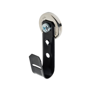 3/4"Magnetic J Hook, Black with 100lb WinnieMAG Magnet, Wall Mount