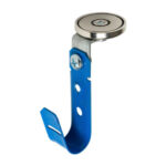 3/4" Magnetic J Hook, Blue with 100lb WinnieMAG Magnet, Overhead Mount, 360° Rotation