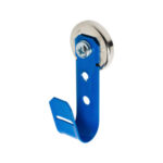 3/4"Magnetic J Hook, Blue with 100lb WinnieMAG Magnet, Wall Mount