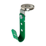3/4″ Magnetic J Hook, Green with 100lb WinnieMAG Magnet, Overhead Mount, 360° Rotation