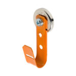 3/4"Magnetic J Hook, Orange with 100lb WinnieMAG Magnet, Wall Mount